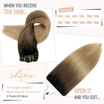 real hair clip on extentions